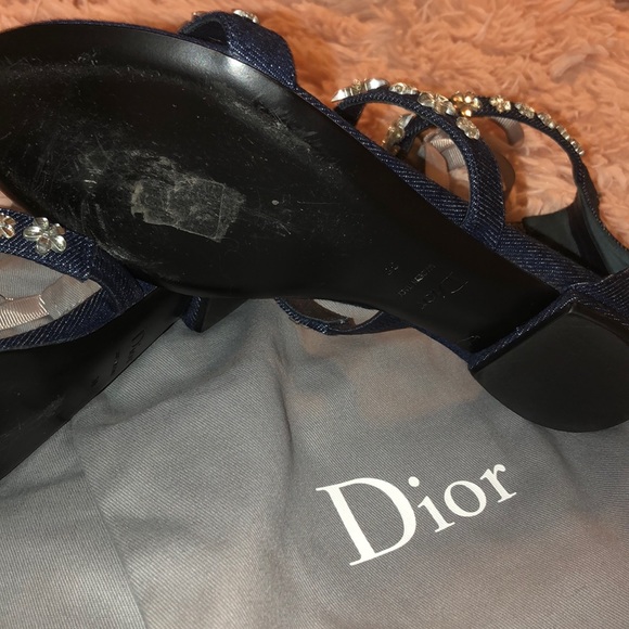 Christian Dior Garland Denim Sandal - Picture 5 of 7